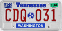 vintage 1994 Tennessee car license plate grading excellent minus
