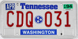vintage 1994 Tennessee car license plate grading excellent minus