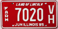 A single 1995 Illinois Farm License Plate grading excellent plus for sale by Brandywine General Store in excellent plus condition