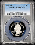 1995-s Washington Quarter certified PCGS Proof 70 Deep Cameo