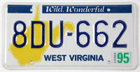 1995 WV car license plate grading excellent with original wrapper