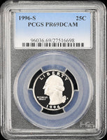 1996-s Washington Quarter certified PCGS Proof 69 Deep Cameo