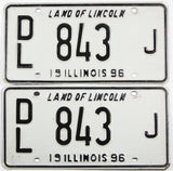 Classic 1996 Illinois dealer license plates grading very good plus