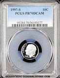 1997-s Roosevelt Dime certified perfect Proof 70 Deep Cameo by PCGS