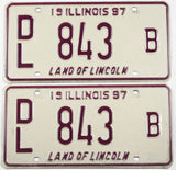 Classic 1997 Illinois dealer license plates grading very good plus