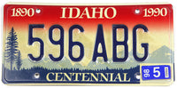 1998 Idaho centennial car License Plate grading very good plus