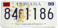 vintage 1999 Indiana car license plate grading excellent minus