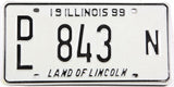 Classic 1999 Illinois dealer single license plate grading excellent minus