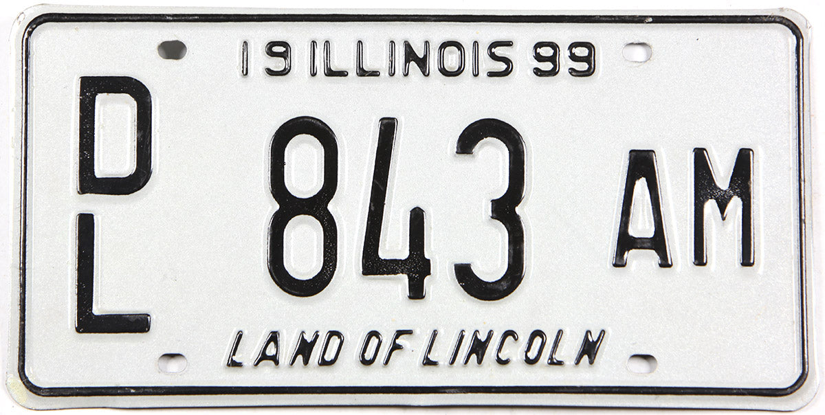 Classic 1999 Illinois dealer single license plate grading excellent