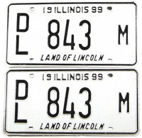 Classic 1999 Illinois dealer license plates grading excellent minus