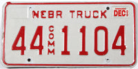 classic 2000 Nebraska truck license plate grading excellent minus