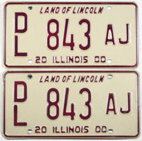 Classic 2000 Illinois dealer license plates grading excellent minus