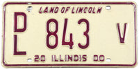 Classic 2000 Illinois single dealer license plate grading very good plus