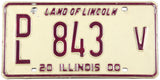 Classic 2000 Illinois single dealer license plate grading very good plus