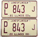 Classic 2000 Illinois dealer license plates grading very good plus with bends