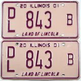 Classic 2001 Illinois dealer license plates grading very good plus with bends