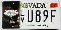 Classic 2002 Nevada Las Vegas Centennial car license plate grading excellent