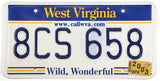 A classic 2003 West Virginia passenger car license plate for sale by Brandywine General Store with web address grading excellent minus