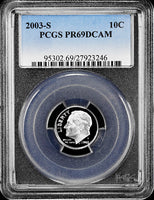 2003-s Roosevelt Dime certified Proof 69 Deep Cameo by PCGS