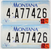 Classic 2003 Montana car license plates grading very good plus
