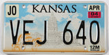 Classic 2004 Kansas truck license plate grading very good plus
