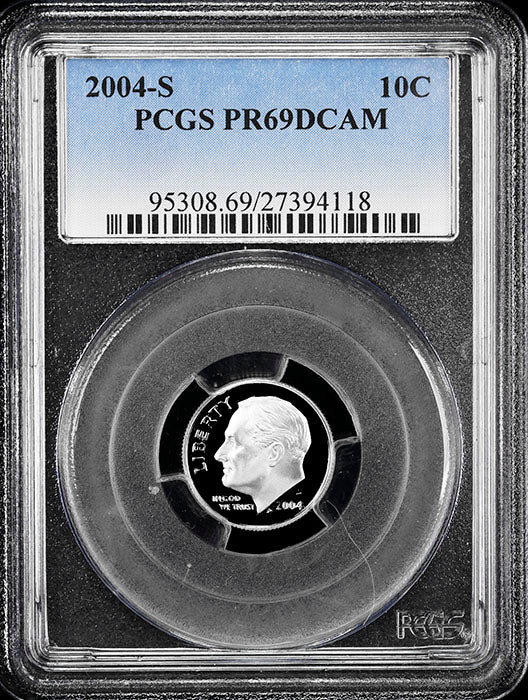 2004-s Roosevelt Dime certified Proof 69 Deep Cameo by PCGS