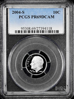 2004-s Roosevelt Dime certified Proof 69 Deep Cameo by PCGS