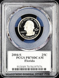 2004-S FL statehood quarter graded by PCGS at Proof 70 deep cameo