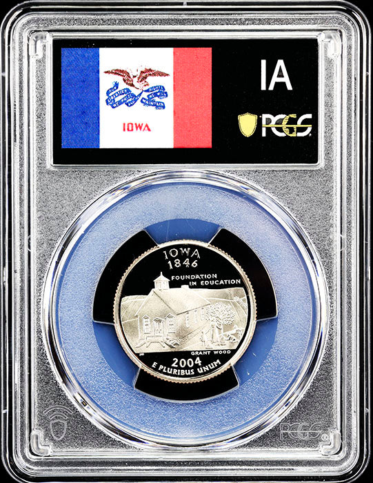 Iowa statehood quarter certified perfect by PCGS Proof 70 deep cameo