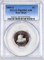 2004-s Jefferson keel boat nickel certified PCGS proof 69 DCAM