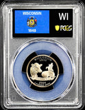 2004-s Wisconsin state quarter certified by PCGS 70 deep cameo