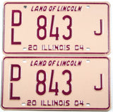 Classic 2004 Illinois dealer license plates grading excellent plus