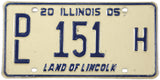 2005 Illinois dealer license plate in very good plus condition