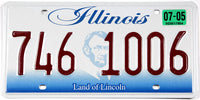 Classic 2005 Illinois car license plate in excellent condition