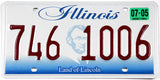 Classic 2005 Illinois car license plate in excellent condition