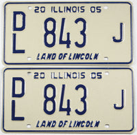 Classic 2005 Illinois dealer license plates in excellent plus condition