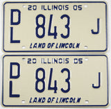 Classic 2005 Illinois dealer license plates in excellent plus condition