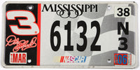 Classic 2006 Mississippi Dale Earnhardt #3 Nascar License Plate grading very good plus