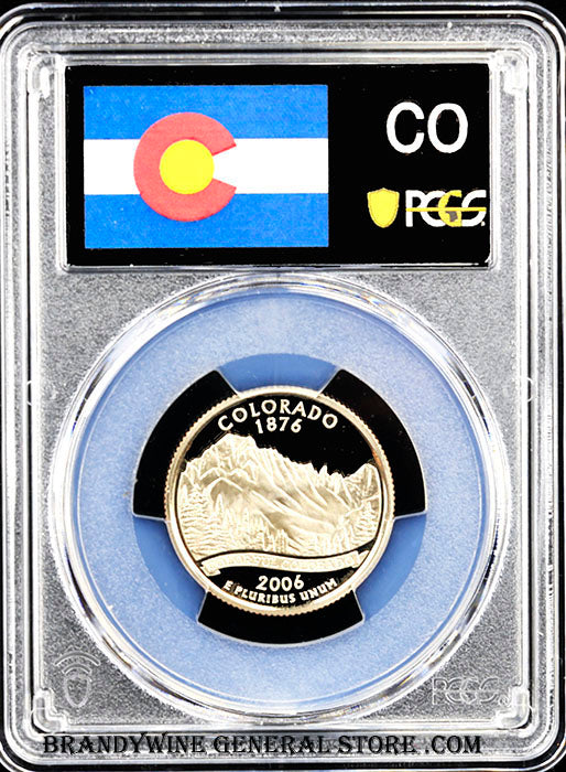 2006-S CO state quarter certified by PCGS at Proof 70 Deep Cameo