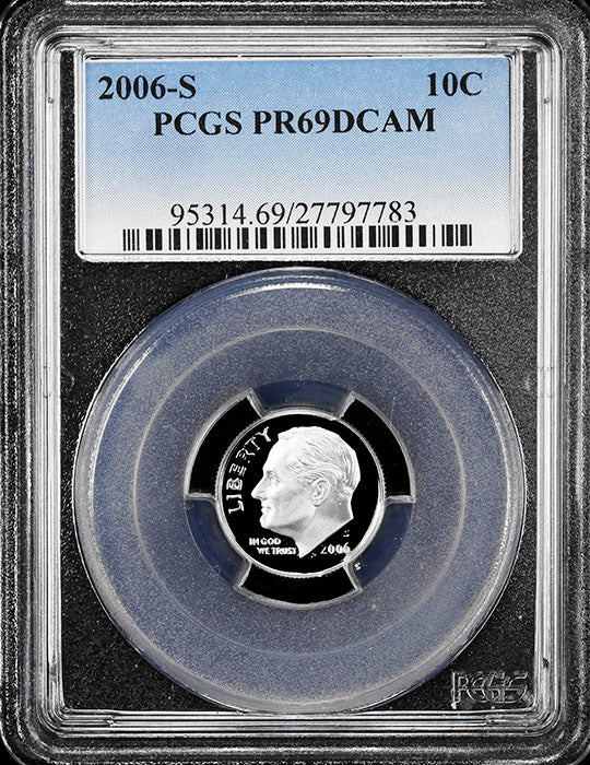 2006-s Roosevelt Dime certified Proof 69 Deep Cameo by PCGS