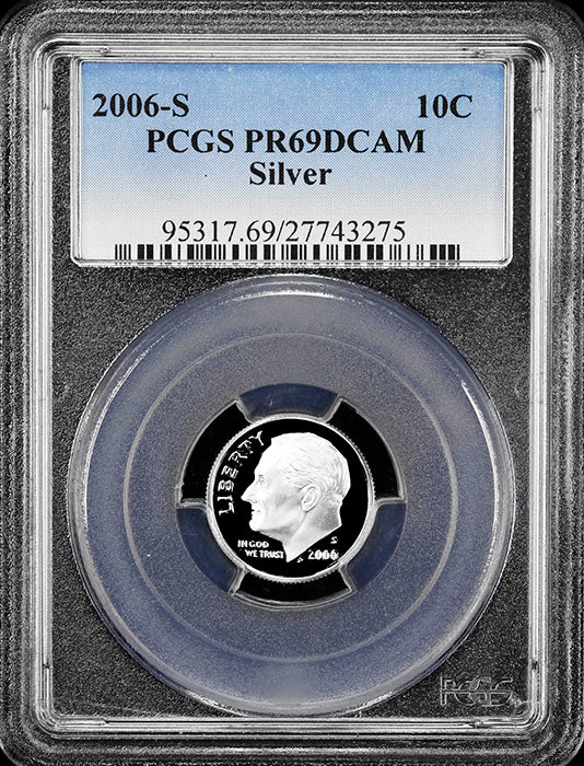 2006-s Roosevelt silver Dime certified Proof 69 Deep Cameo by PCGS