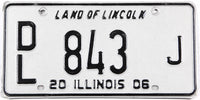 Classic 2006 Illinois single dealer license plate grading very good plus