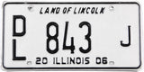 Classic 2006 Illinois single dealer license plate grading very good plus