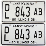 Classic 2006 Illinois dealer license plates in excellent minus condition