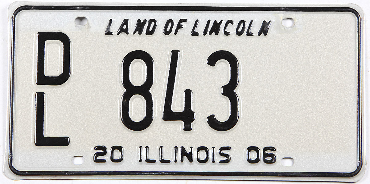 Classic 2006 Illinois single dealer license plate grading very good plus