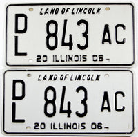 Classic 2006 Illinois dealer license plates grading excellent minus