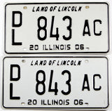Classic 2006 Illinois dealer license plates grading excellent minus
