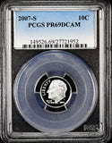 2007-s Roosevelt Dime certified Proof 69 Deep Cameo by PCGS