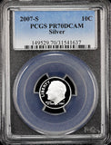 2007-s Roosevelt silver Dime certified perfect Proof 70 Deep Cameo by PCGS