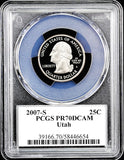 2007-s UT state quarter graded perfect by PCGS at 70 Proof deep cameo